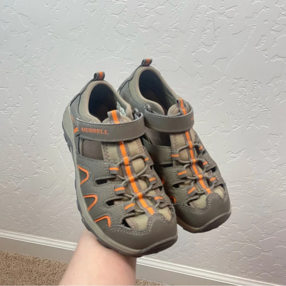 Merrell Kids Hydro H2O Hiker Outdoor Sport Sandal Size 3 Big Kid Gunsmoke/Orange